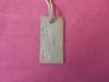 Green leather favor with embossed wolf prints